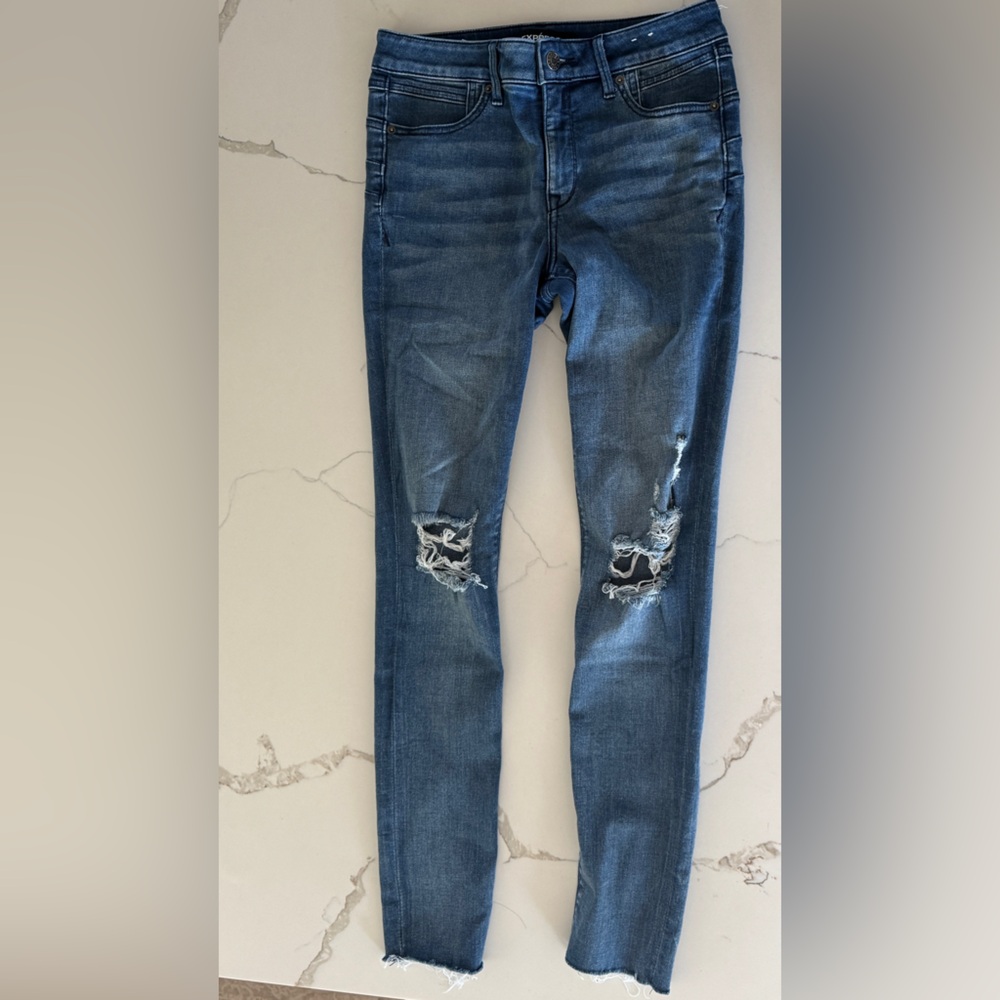 Express Mid-Rise Ankle Legging Skinny Jeans, 8R